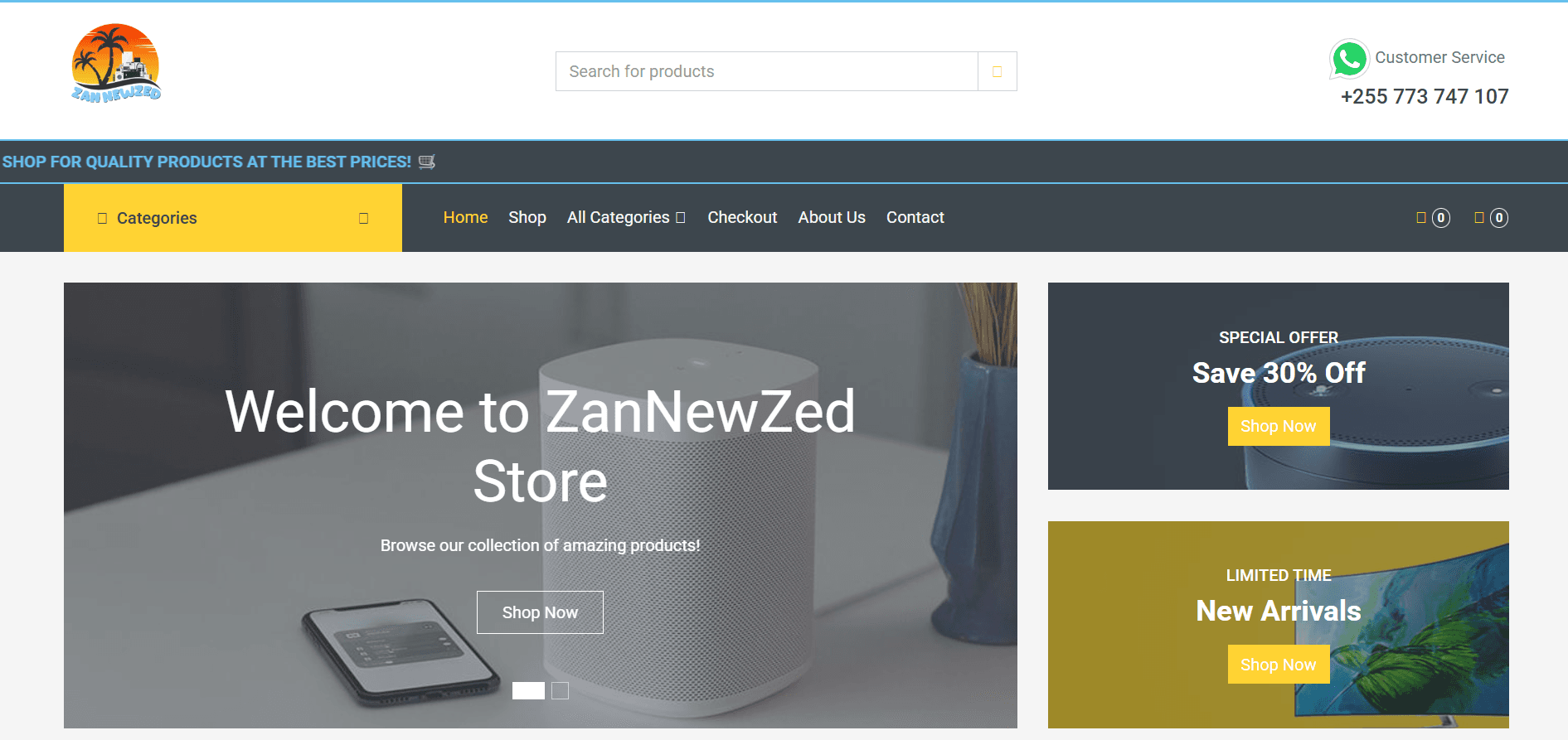 Zannewzed E-Commerce Platform